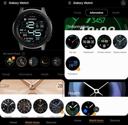 Samsung Galaxy Watch watch faces