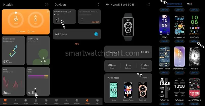 How to Download Huawei Band 6 Watch Faces
