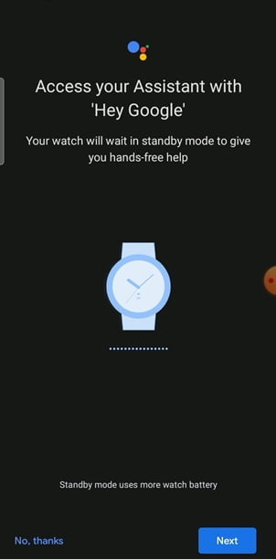 enable Standby mode for Google Assistant on Galaxy Watch 4