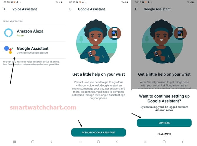 Activate Google Assistant on Fitbit Sense and Versa 3
