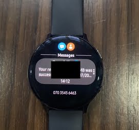 Messaging app on Galaxy Watch Active 2