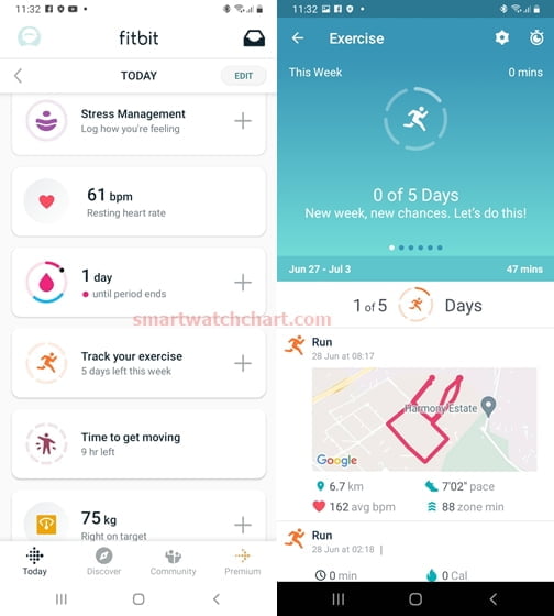 Fitbit versa 3 online maps