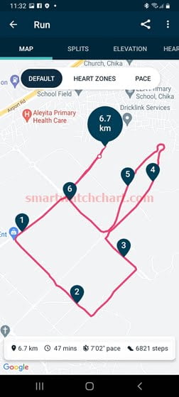 Fitbit best sale run map