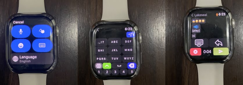 Reply to messages with voice, emojis, preset replies and text on WatchChat 2