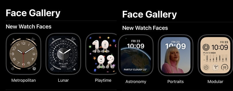 3 new watch faces added #WatchOS 9