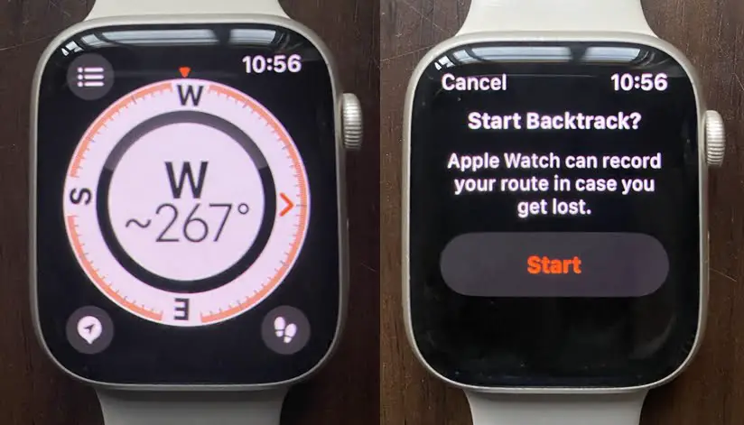 Compass app redesigned with backtrack #WatchOS 9