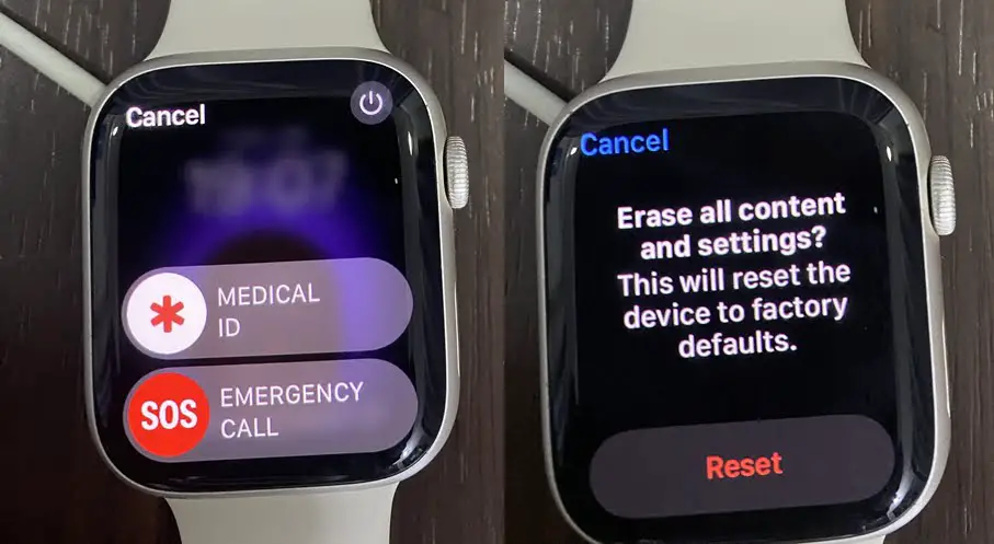 How to reset Apple Watch without passcode