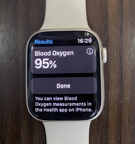 Tracking blood oxygen with Watch 7