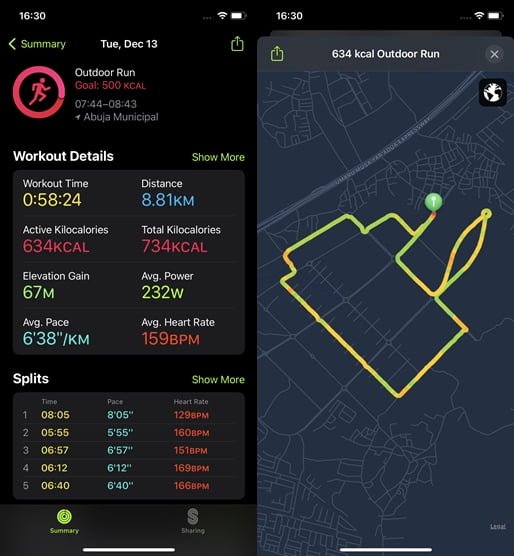 mapping routes and locations with Apple Watch 7