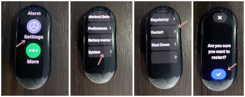 How to Restart Mi Band 7