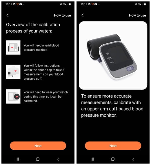 Galaxy watch 3 discount blood pressure app