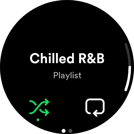 Spotify on Galaxy Watch 5: shuffle or repeat music