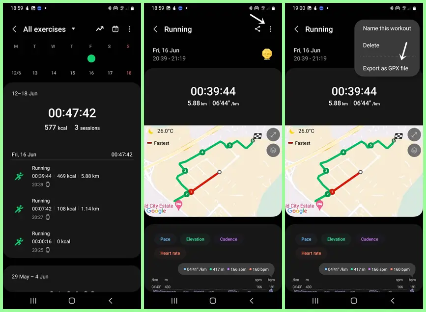 How to import route to Galaxy Watch 5 Pro