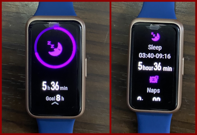 My tracked sleep result with Huawei Band 7