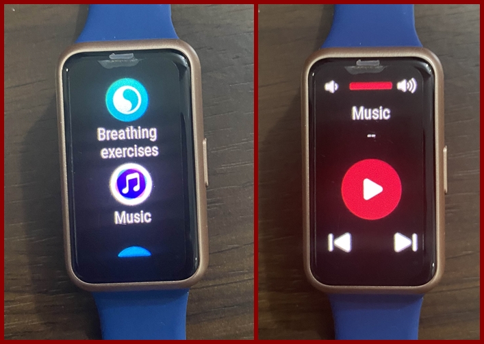 Remote music control app on Huawei Band 7