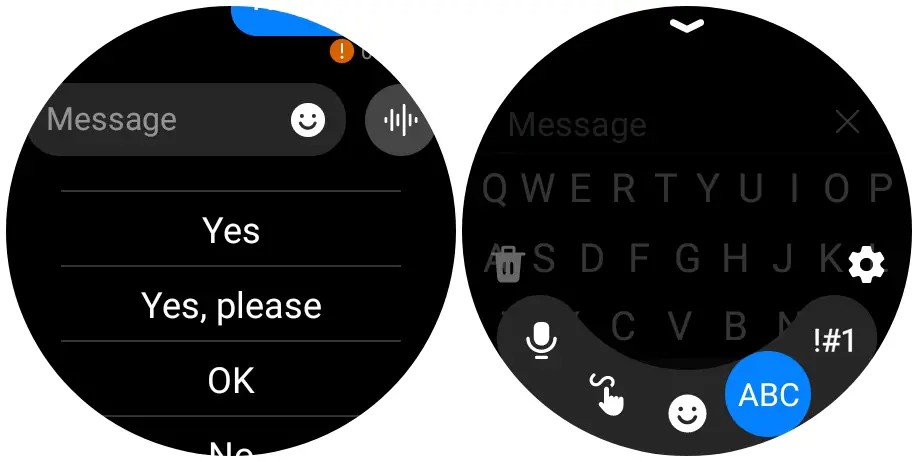 Replying to messages with Galaxy Watch 5 Pro