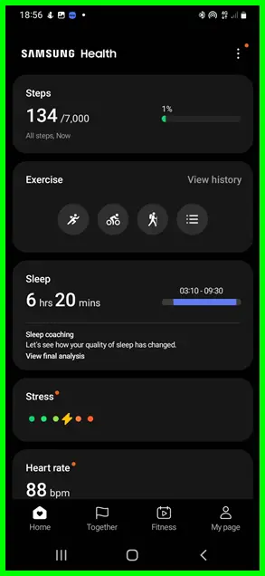 Samsung Health Monitor app