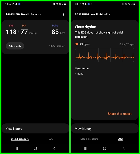 Samsung health monitor app
