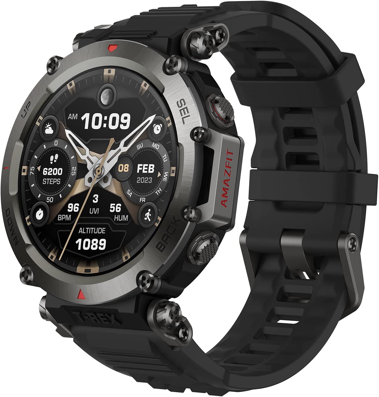 Amazfit Active Edge (Lifestyle T-Rex) Transparent Rugged Smartwatch