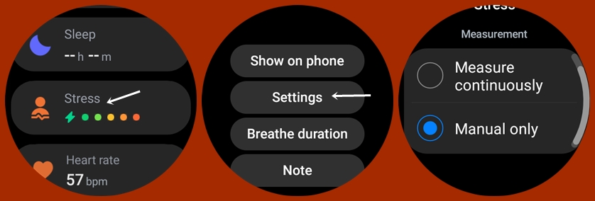 Monitor stress manually