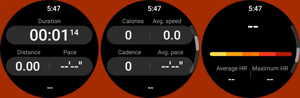 Workout details on Galaxy watch 5 pro