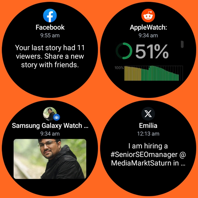 Galaxy watch messenger online notifications