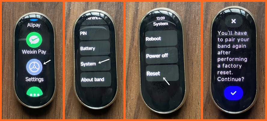 How to Factory Reset Mi Band 8