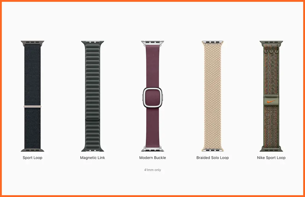 Apple Watch Series 9 Textile bands. Image Credit: Apple