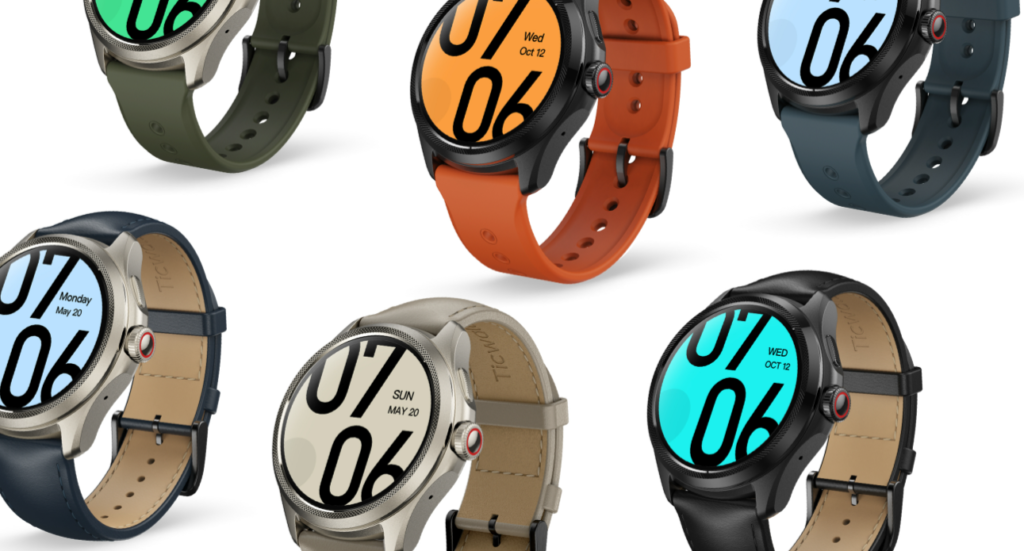 Ticwatch Pro 5 in different colors