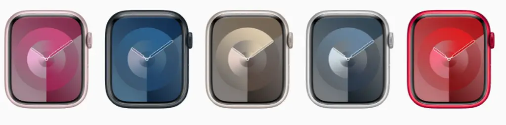 Apple Watch Series 9 Aluminum available colors