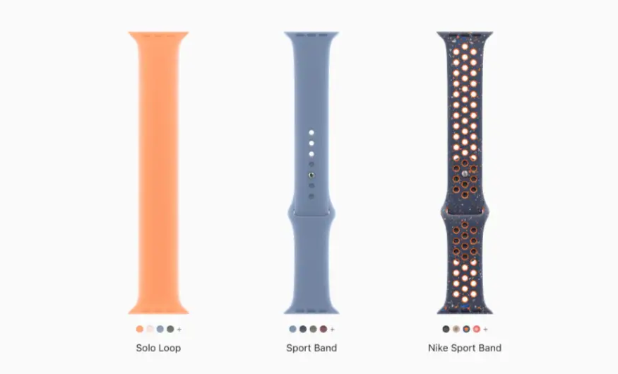 Apple Watch Series 9 rubber straps style and colors