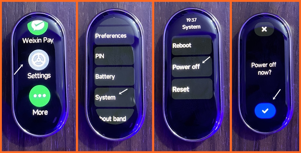 How to turn off Mi Band 8 and 8 Pro