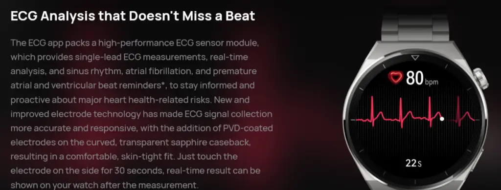 Huawei Watch GT 3 Pro has ECG tracking