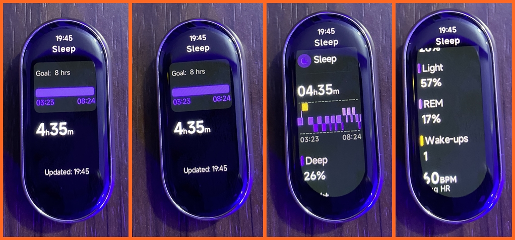 My sleep results on Mi Band 8