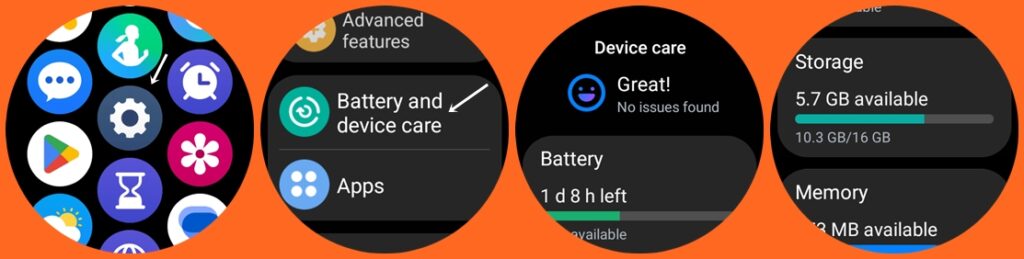 One UI 5.0 Watch - A new battery and device care app added