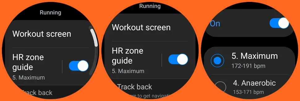 One UI 5.0 Watch - Get voice guidance for heart rate zone during running workout