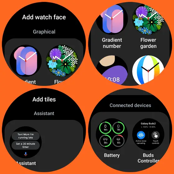 One UI 5.0 Watch - New interface for watch face and tiles
