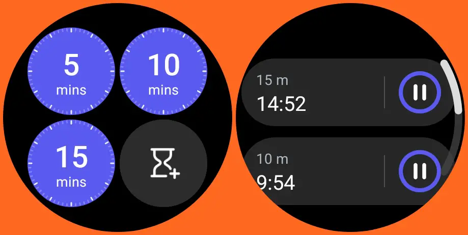 One UI 5.0 Watch - New timer tile