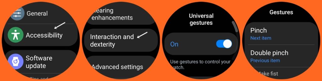 One UI 5.0 Watch - New universal gestures