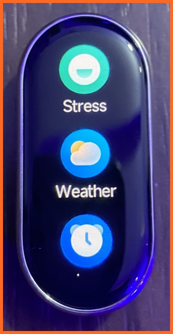 Weather app on Mi Band 8