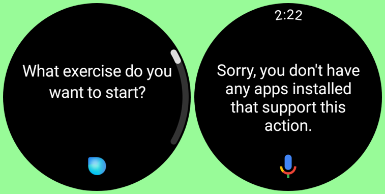 Bixby vs Google Assistant - Start exercise