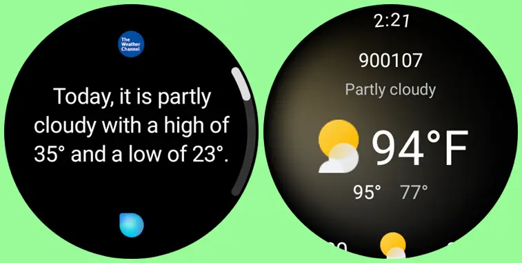 Bixby vs Google Assistant - what's the weather?