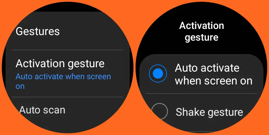 How to activate universal gestures