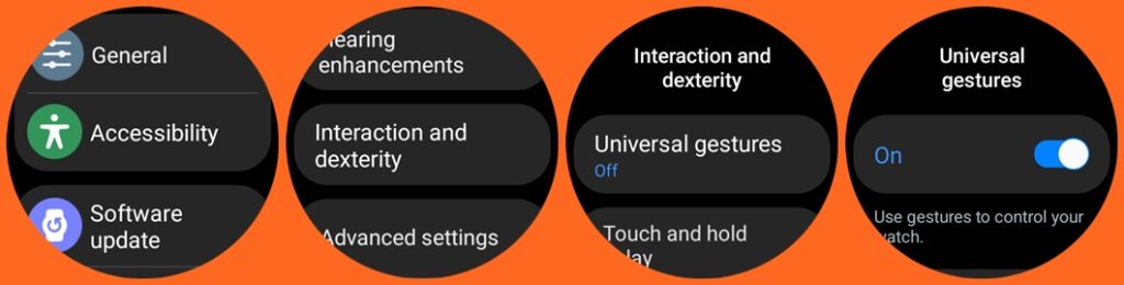 Toggle on Universal Gestures